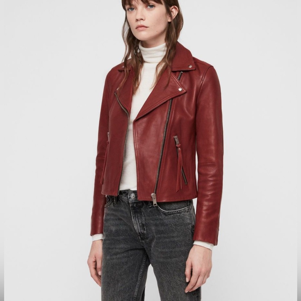 All Saints Dalby Biker Leather Jacket